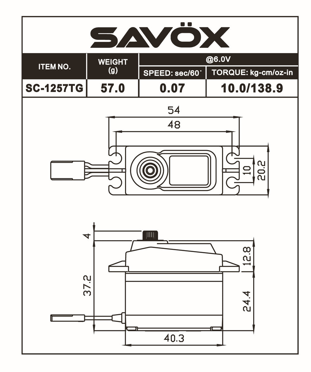 SC1257TG-BE - Black Edition Standard Size Coreless Digital Servo .07/139 @ 6V