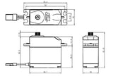 B06KG - Budget Analog Servo, .11/90oz-in (6kg-cm) @6v, Standard Size, Plastic Gears