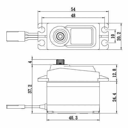 SA1256TGP - Standard Size Coreless Digital Servo w/ Soft Start .15/277 @ 6V