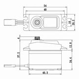 SA1256TGP - Standard Size Coreless Digital Servo w/ Soft Start .15/277 @ 6V