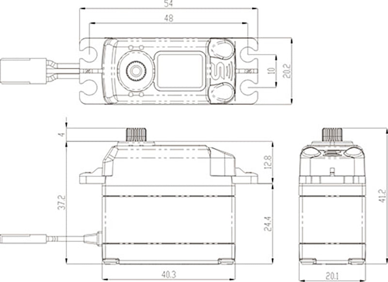 SB2251SG - Standard Size Coreless Digital Servo, 0.085sec / 208.3oz @ 6V