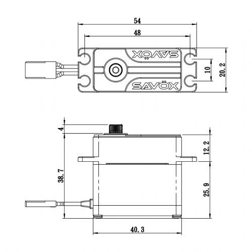 SB2280SGP - High Voltage Brushless Steel Gear Monster Torque Servo with Soft Start, 0.12sec / 833.2oz @ 8.4V