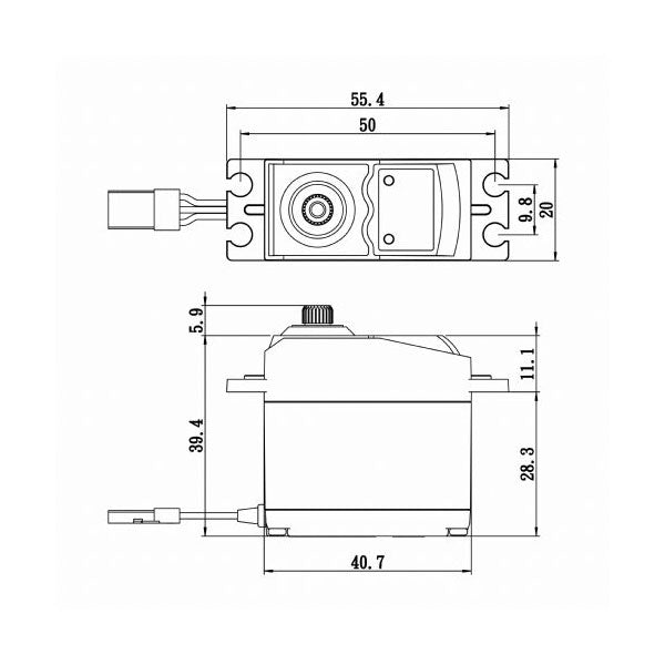 SC0252MGP - Standard Digital Servo with Soft Start, 0.19sec / 145oz @ 6.0V