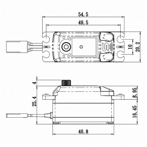 SC1251MGP - Low Profile Digital Servo w/ Soft Start, 0.09sec / 125oz @ 6V