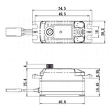 SC1252MGP - Low Profile Digital Servo Super Speed w/ Soft Start, 0.07sec / 97.2oz @ 6V