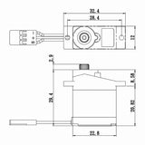 SH0255MGP - Micro Digital MG Servo w/ Soft Start, .13/54 @6V