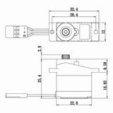 SH0257MGP - Micro Digital MG Servo w/ Soft Start, .09/30.6 @ 6V