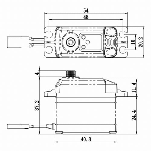 SV1270TGP - High Voltage Coreless Digital Servo w/ Soft Start, 0.10sec / 624.9oz @ 8.4V