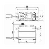 SV1272SGP - High Voltage Coreless Digital Servo w/Soft Start, 0.10sec / 416.6oz @ 7.4V