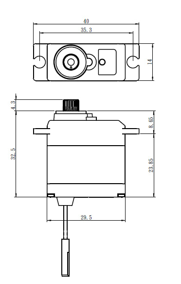 SW0250MGP - Waterproof Micro Digital Servo with Soft Start, 0.11sec / 69oz @ 6V