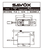 SW1210SGP-BE - Waterproof High Voltage Coreless Digital Servo with Soft Start .13sec / 444.4 @ 7.4V - Black Edition