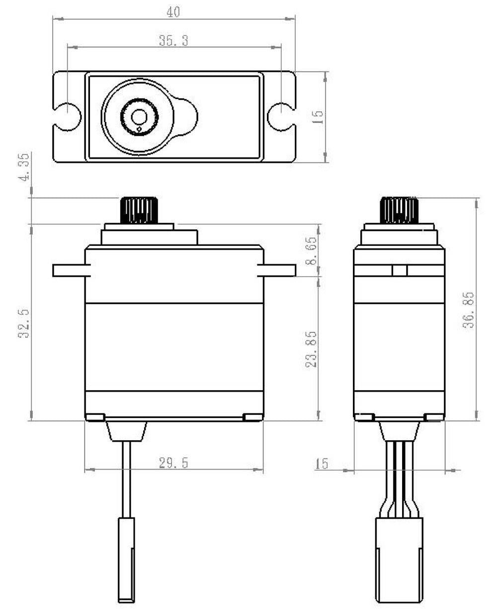 SW1250MG - Waterproof Premium Mini / Micro Digital Servo .10/111.1@7.4V, Ideal for Traxxas 1/16 Scale